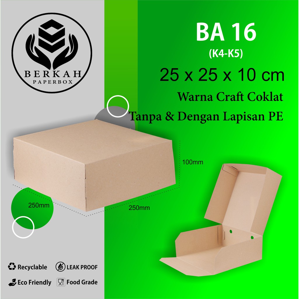 Dus 25x25 Super Tebal 500 Gsm Dus Tumpeng (B16K5-25X25X10 Cm)