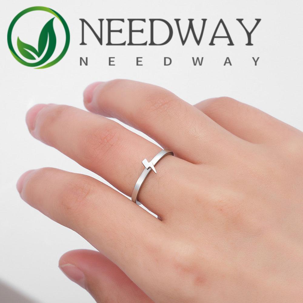 Needway  Gifts Couple Rings Punk Metal Open Rings Set Matching Lover Love Men Aircraft Vintage Fashion Jewelry/Multicolor