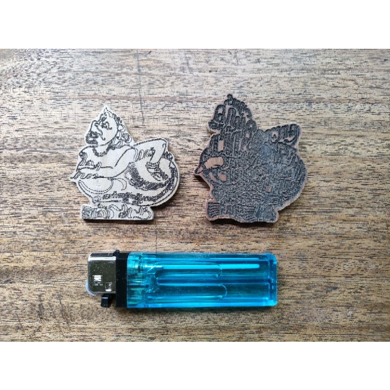 Gantungan kunci kayu Ukir Semar