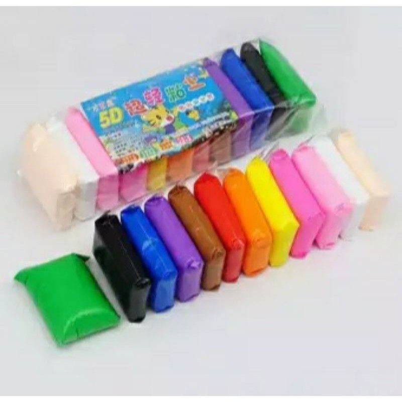 JG - clay slime slame mainan anak Polymer Clay Perpack Isi 12 Warna