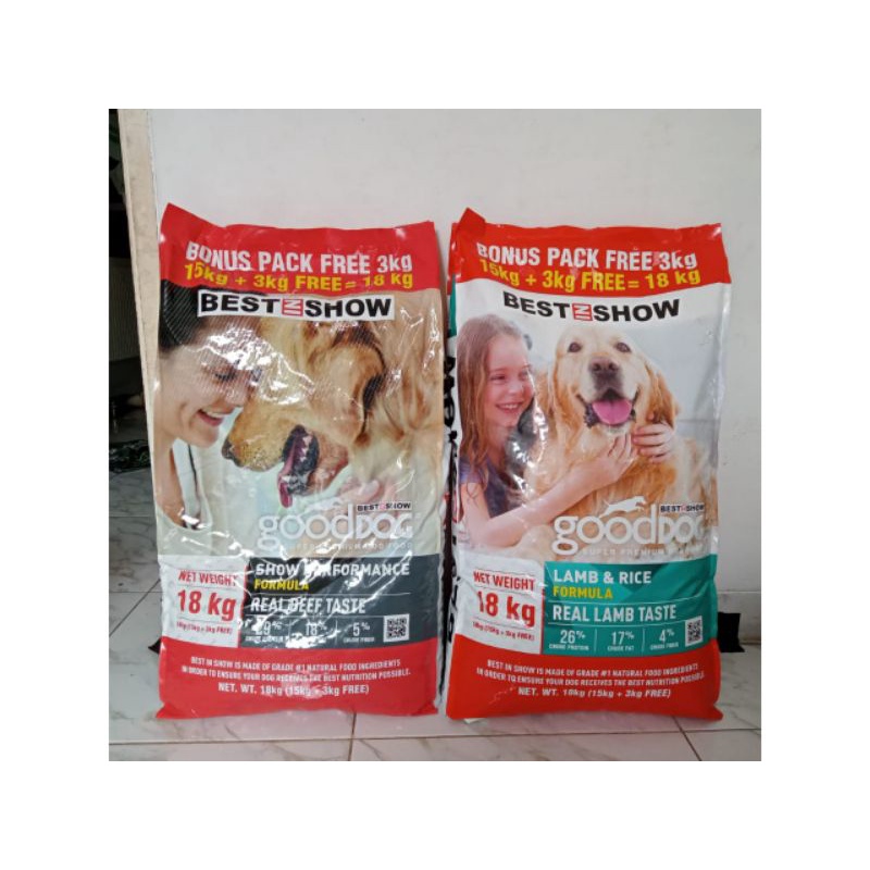 BEST IN SHOW Good Dog Adult All Variant 18kg promo (Ekspedisi) makanan anjing good dog food promo