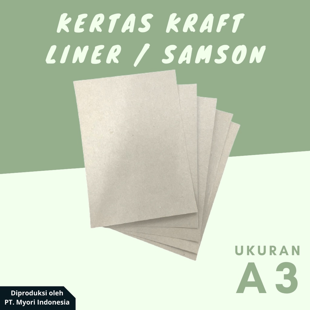 

Board Kraft Liner Tebal | Uk. A3 | 450 & 500 GSM