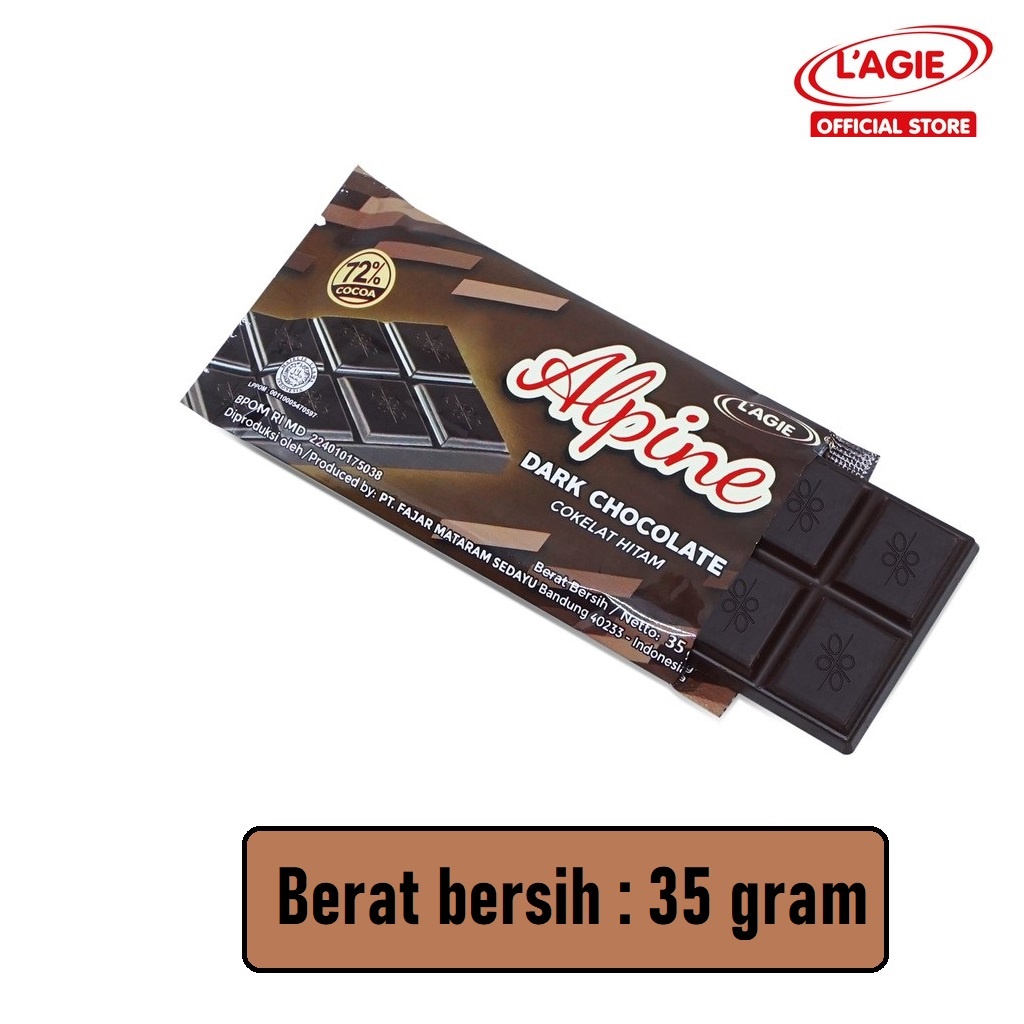 

Alpine Cokelat L'agie Cokelat hitam Dark Chocolate 35g