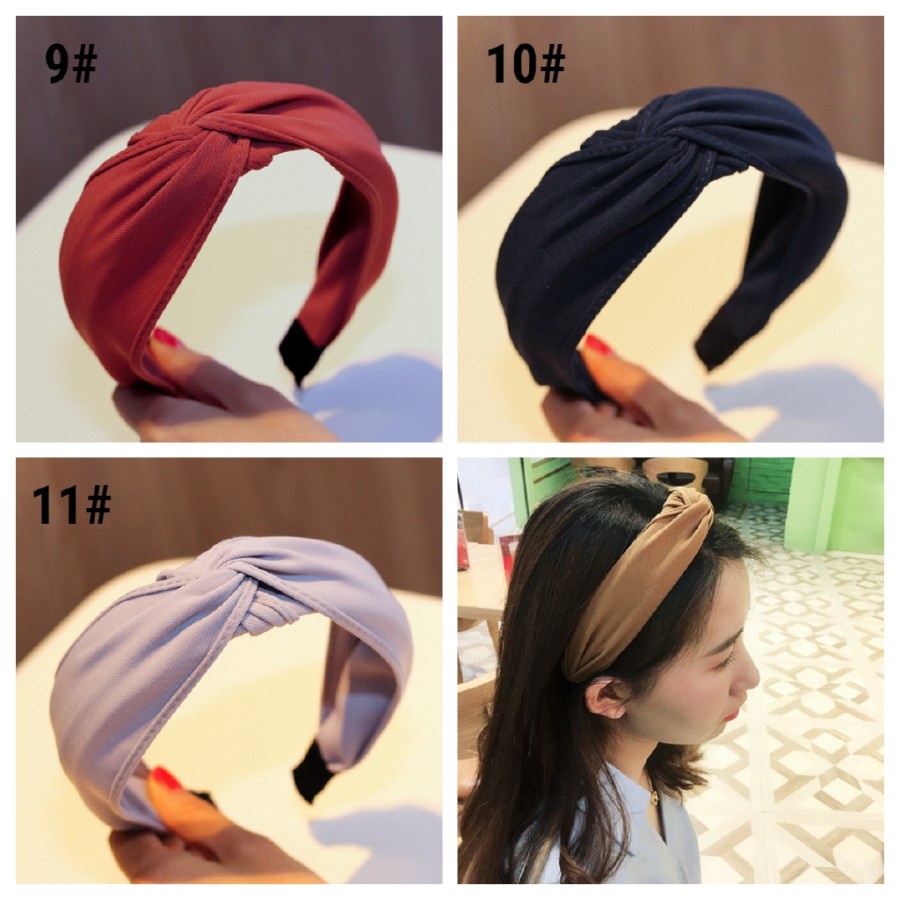 korean headband model wide plain dapat 2pcs