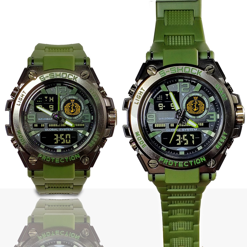 Exclusive Jam TNI-AL Double Time (Tali Hijau)
