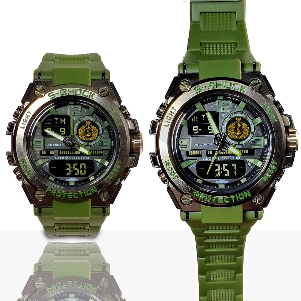 Exclusive Jam TNI-AL Double Time (Tali Hijau)