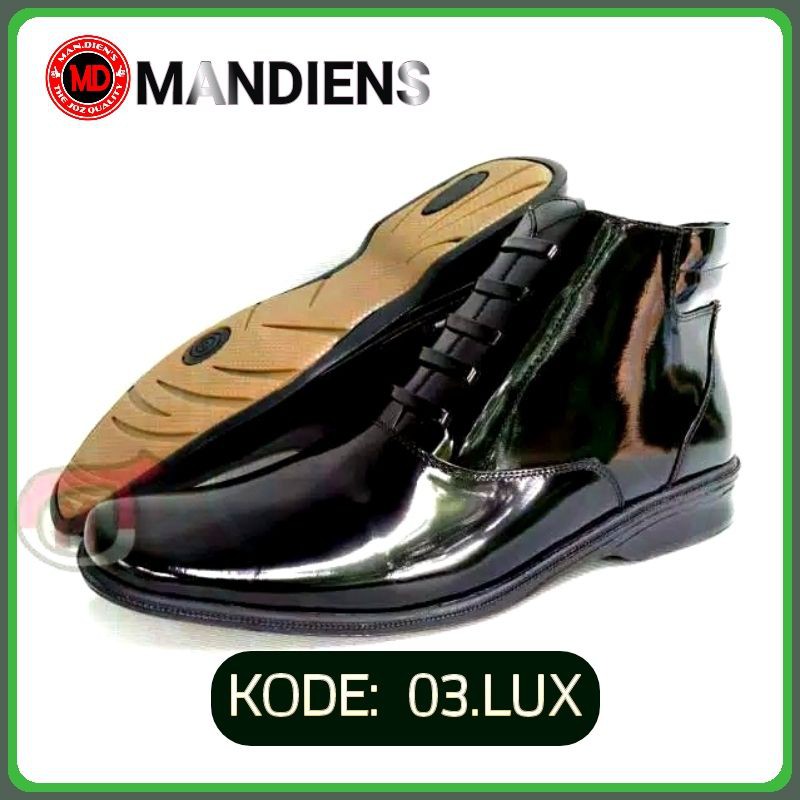 MANDIENS 02.LUX/03.LUX - Sepatu Formal Pria Sepatu Kulit PDH TNI POLRI Sepatu Kerja Dinas Security