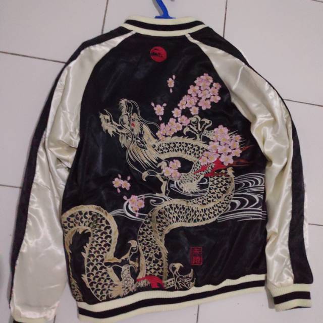 Jaket Sukajan SAKURA DRAGON X GOLDEN KOI