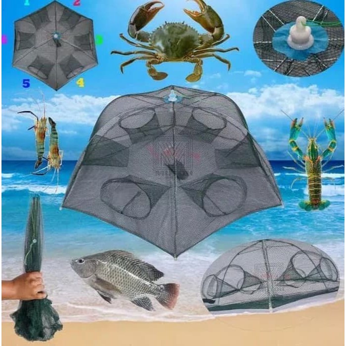 Perangkap Ikan Udang Bubu Penangkap 6 Lubang Jaring Pancing Sungai AP-1510