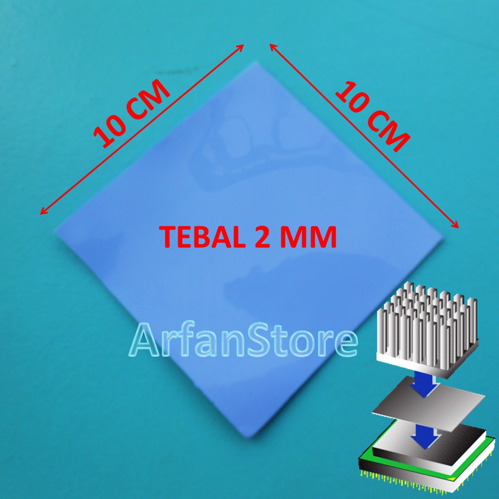 Thermal Pad Silicon 10cm x 10cm x 0.2cm Heatsink 100mm x 100mm x 2mm