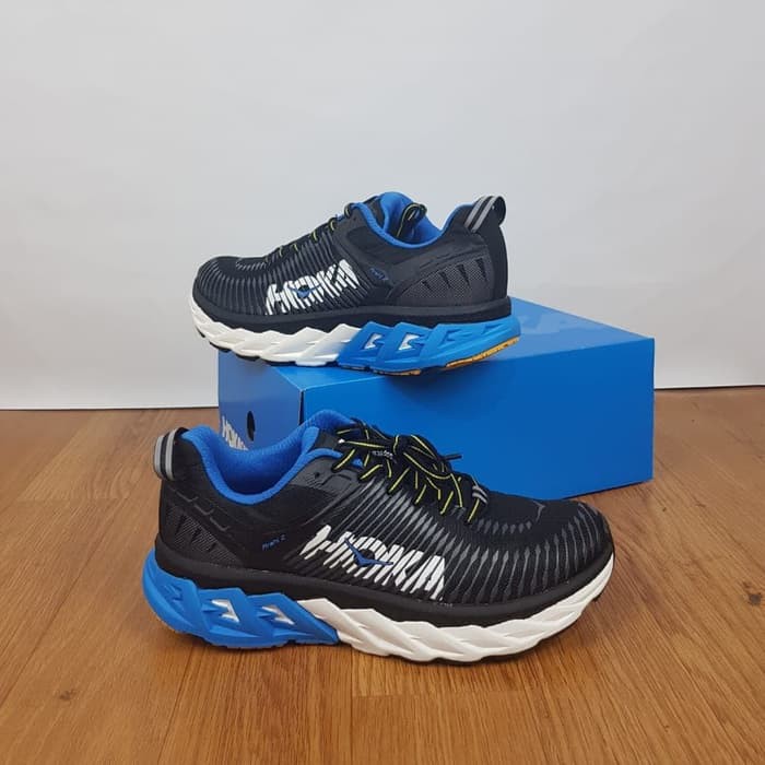 Sepatu Hoka One One Arahi 2 Black Blue White Sport Import Original Running Terbaru