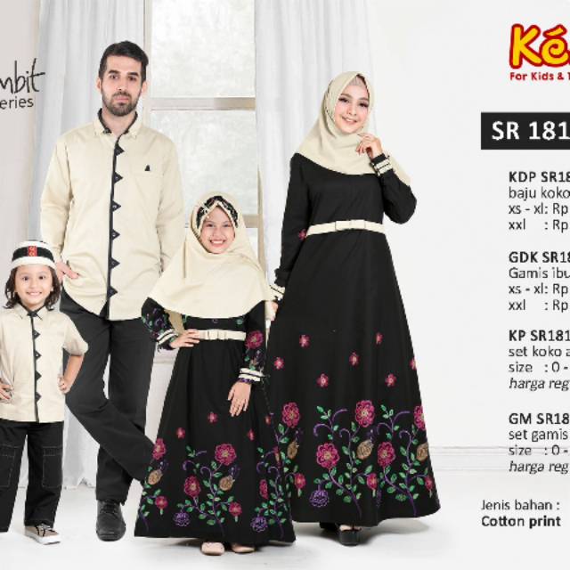 Gamis Ibu  Keke GDK SR 181904 Size  Bahan Catton Print Size Xxl  Warna Hitam xs sd xxl