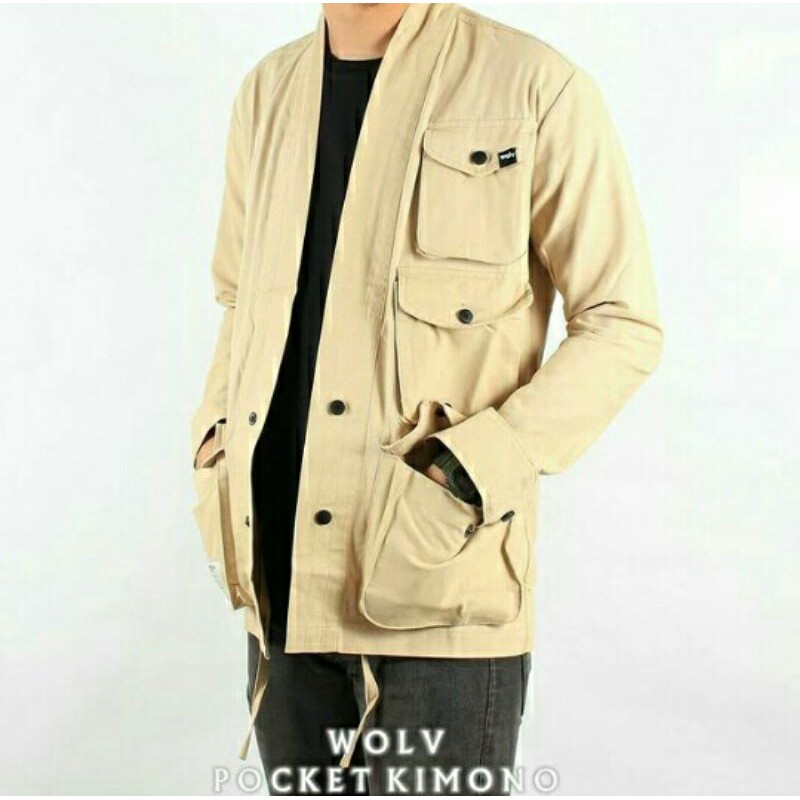 Jaket Kimono Semi Parka Pocket