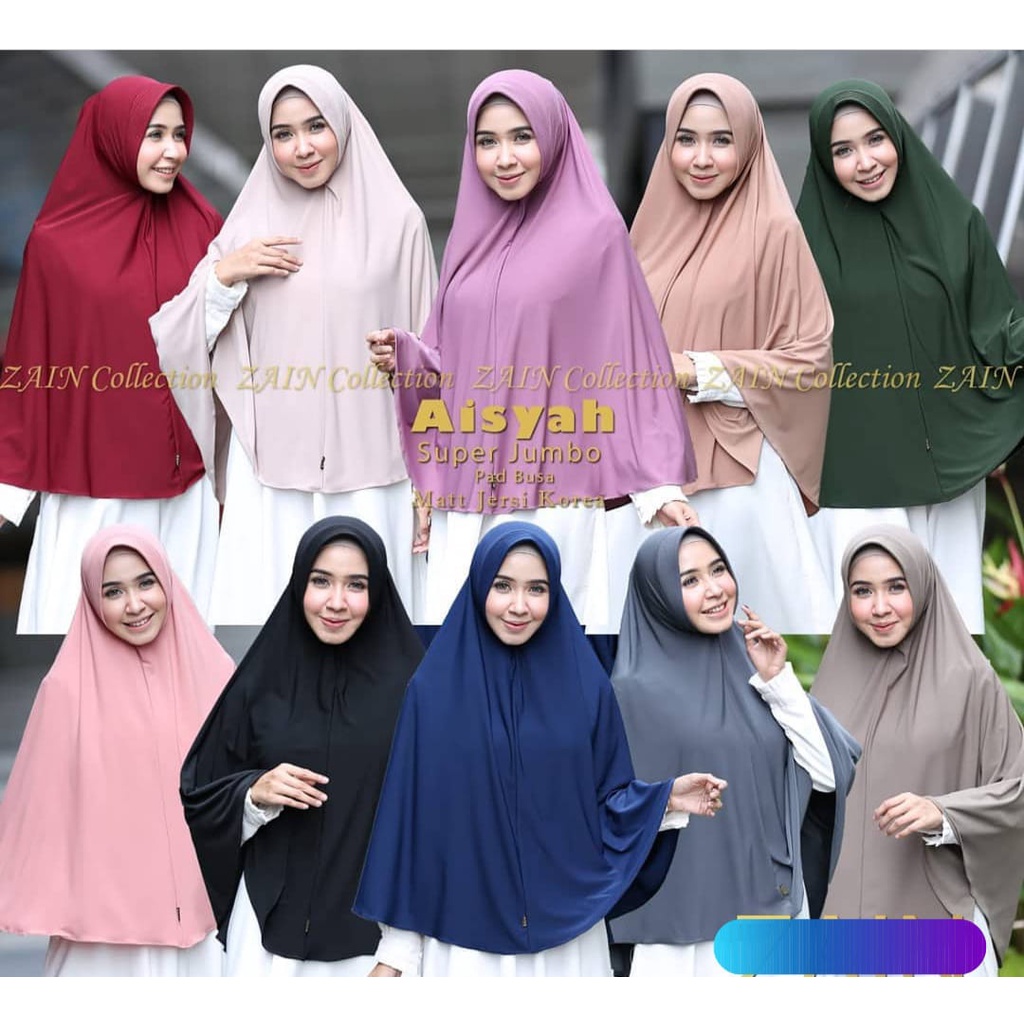 Bergo jersey hamidah size xl hijab syar'i pad jumbo