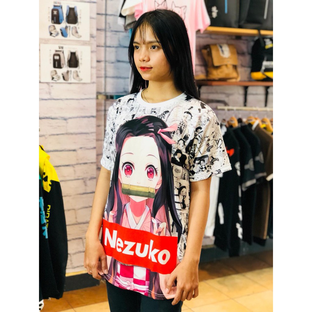 Tshirt Nezuko Kamado Fullprint Anime Demon Slayer