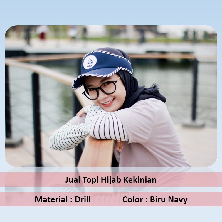 Topi Hijab Hijabers Kekinian - Topi Pantai Lebar - Topi Olahraga Wanita Cewek Pet Standar By Affa