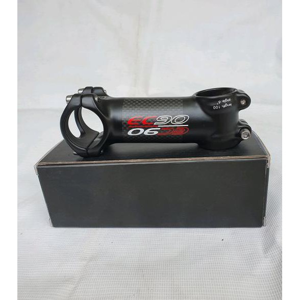 Stem EC90 Aluminum Alloy Carbon  Size 31.8mm Panjang 100mm 6 Derajat - Stem Handlebar sepeda - Stem