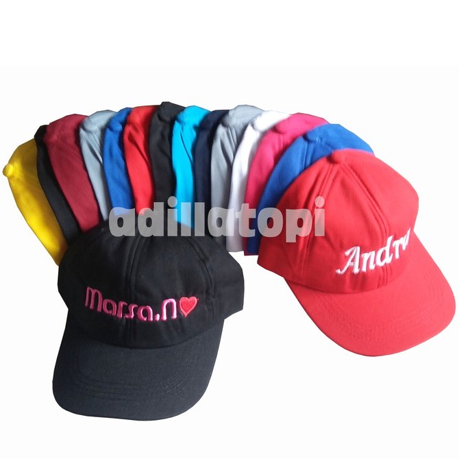 topi anak bisa pakai nama sendiri