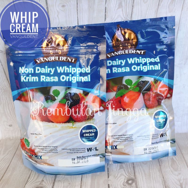 

Whipping Whip Cream VANGULDENT Pouch 100gr Non Dairy Whipped