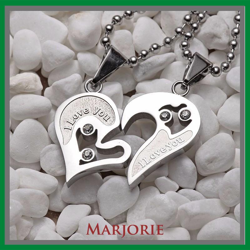 Love Magnet Kalung Couple Pelukan Choker Liontin Necklace Pasangan Cinta-MJD