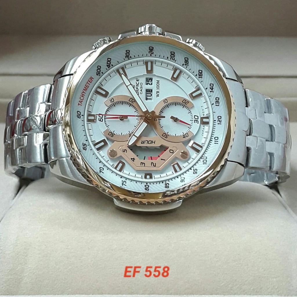 Jam Tangan Pria Casio Edifice Rantai Stainless Original BM