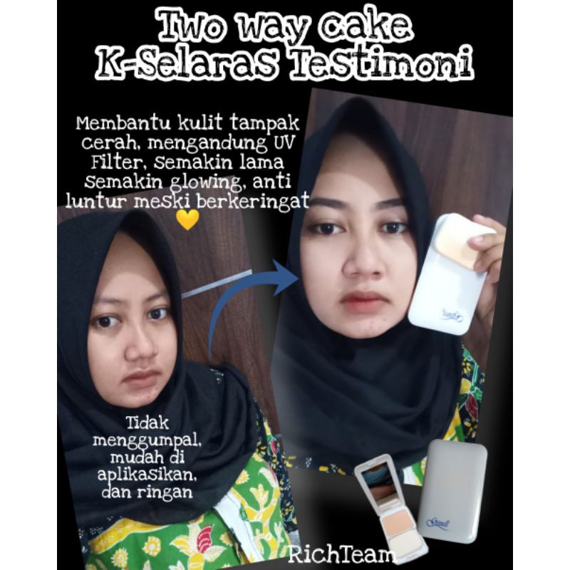 TWO WAY CAKE Bedak Anti Luntur K-Selaras 100% ORIGINAL