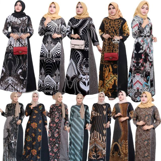 Gamis Batik Manggar, Padi,sekar,cantik,kubis,kipas,daun,kupu,nadine,gendis