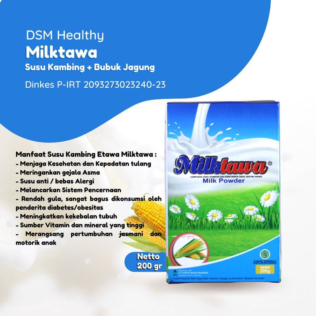 

DSM Healthy - Susu Etawa Sari Jagung 200gr Putih