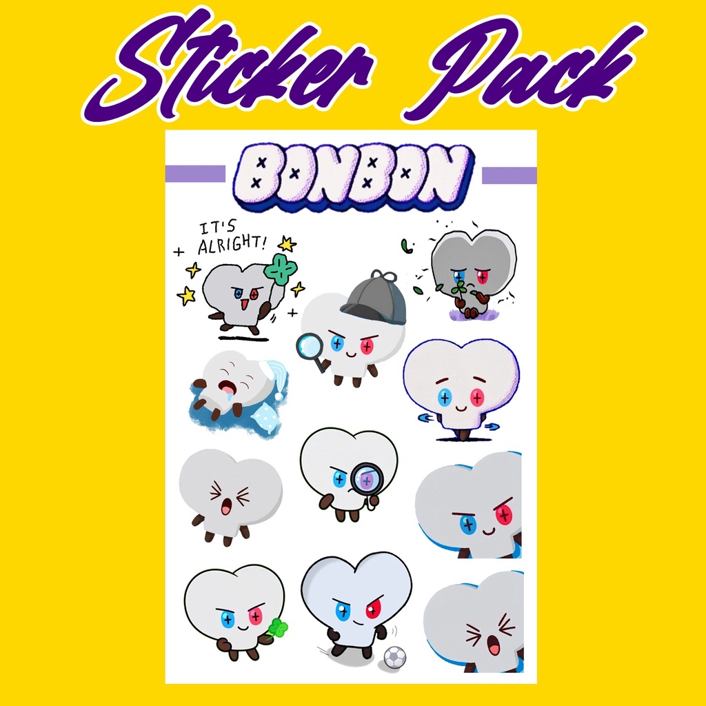 Stiker BONBON Truz JUNKYU Treasure Sticker Pack for Teume