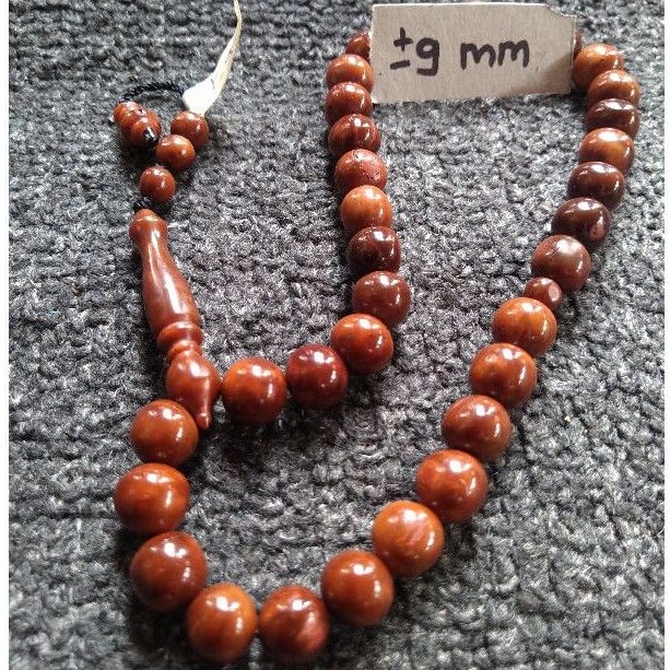 tasbih kokka bulat ± 9 mm ( 9mm ) 33 butir