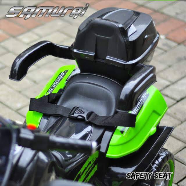 MOTOR AKI NEW SAMURAI DENGAN MENGGUNAKAN REMOTE~MAINAN MOTOR AKI  ANAK ~MAINAN MOTOR AKI