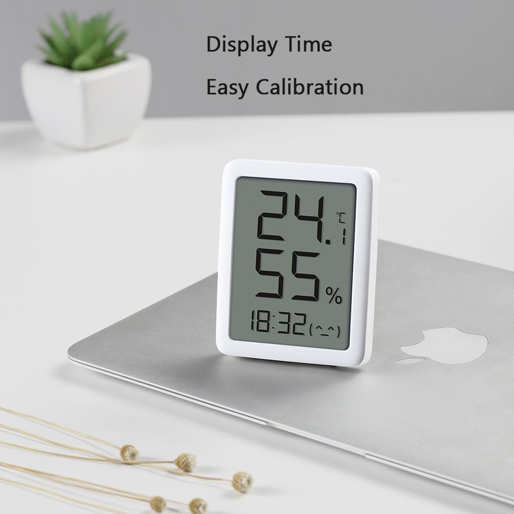 Miaomiaoce E-ink Screen LCD Large Digital display Thermometer Hygrometer ClockTimmer watch Temperature Humidity Sensor from xiaomi