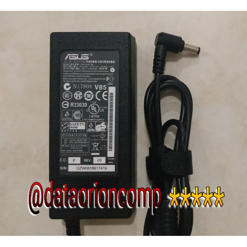 Adaptor Charger Asus 19v 3.42a DC 5.5*2.5 mm Panjang for Asus A43 A43E A43U A43S A53 K43 N46 K53 A32-K53 X44H