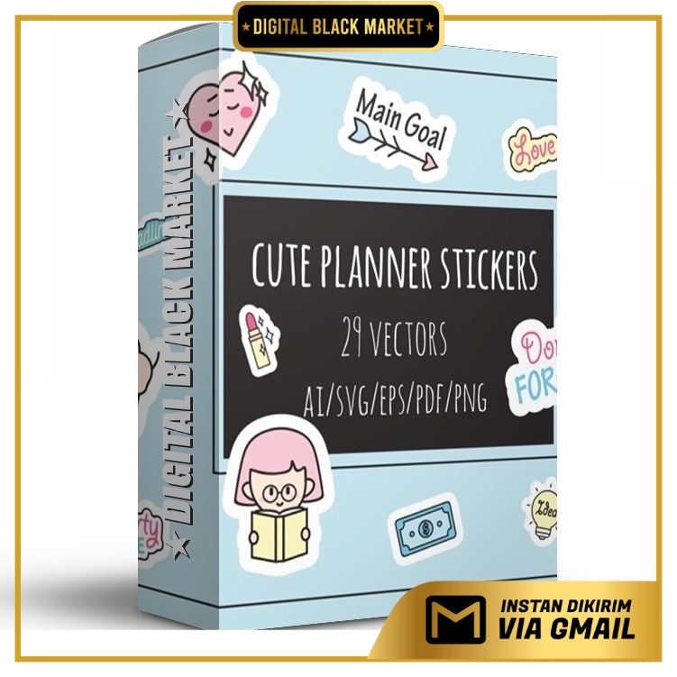 Cute Planner Stickers Collection - Vector Designs