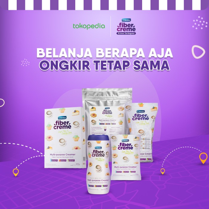 

r0eree Fibercreme Jar 168Gr - 3 Pcs Free Sendok Sup Ds20X11