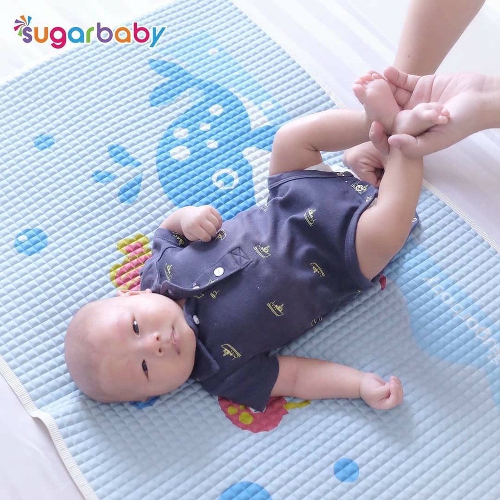 Sugar Baby Organic Healthy Cot Sheet Perlak Alas Ompol Bayi Waterproof Karet Organik Original Sugarbaby Premium Air Filled Rubber