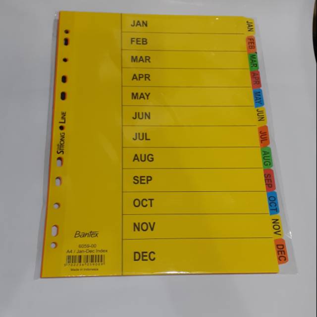 

Divider / Pembatas Dokumen Bantex A4(Jan-Des) - 6059