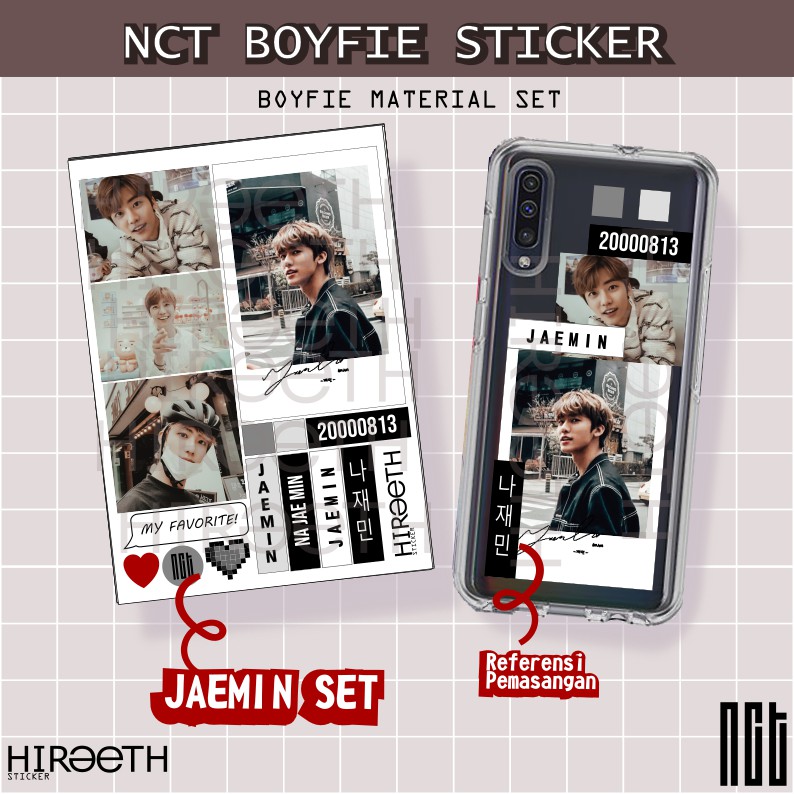 Stiker Boyfie Material Aesthetic Sticker Lucu NCT DREAM Jaemin Jeno Heechan Renjun Chenle Jisung NCT