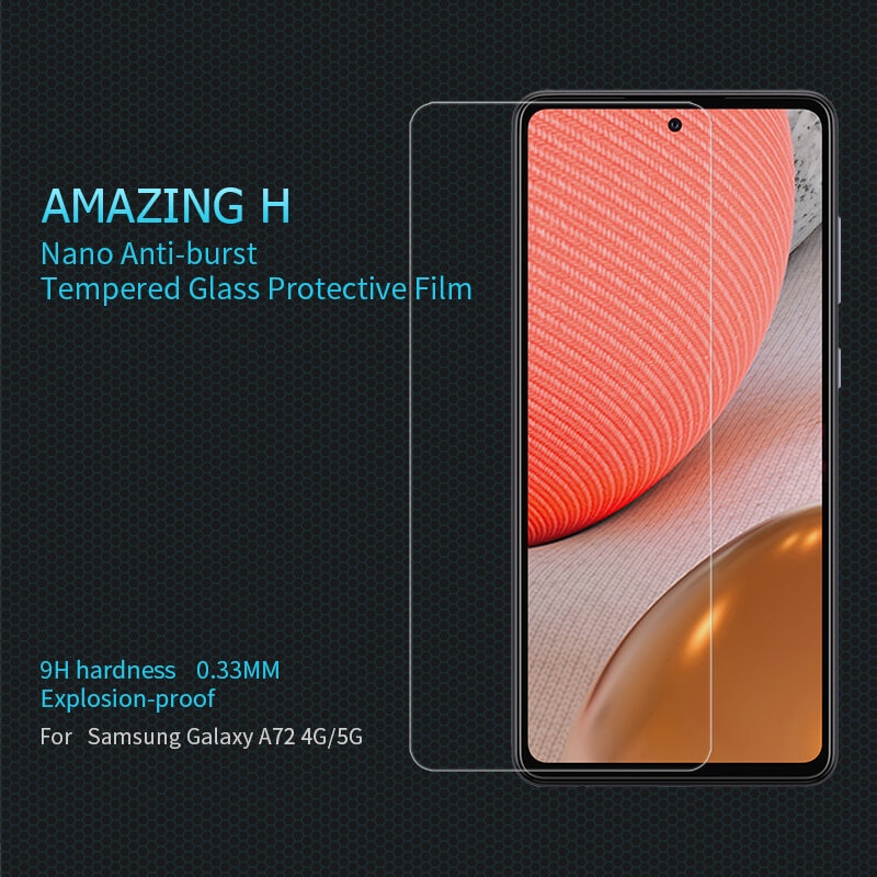 AUTHENTIC Tempered glass SAMSUNG A72 4G &amp; 5G Thickness 0.33mm H