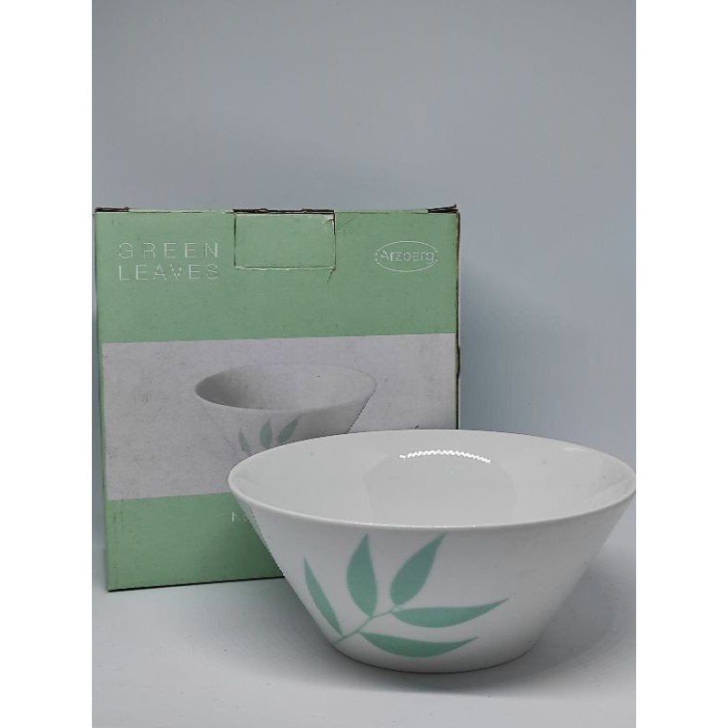 Arzberg Noodle Bowl — Green Leaves, mangkuk porcelin