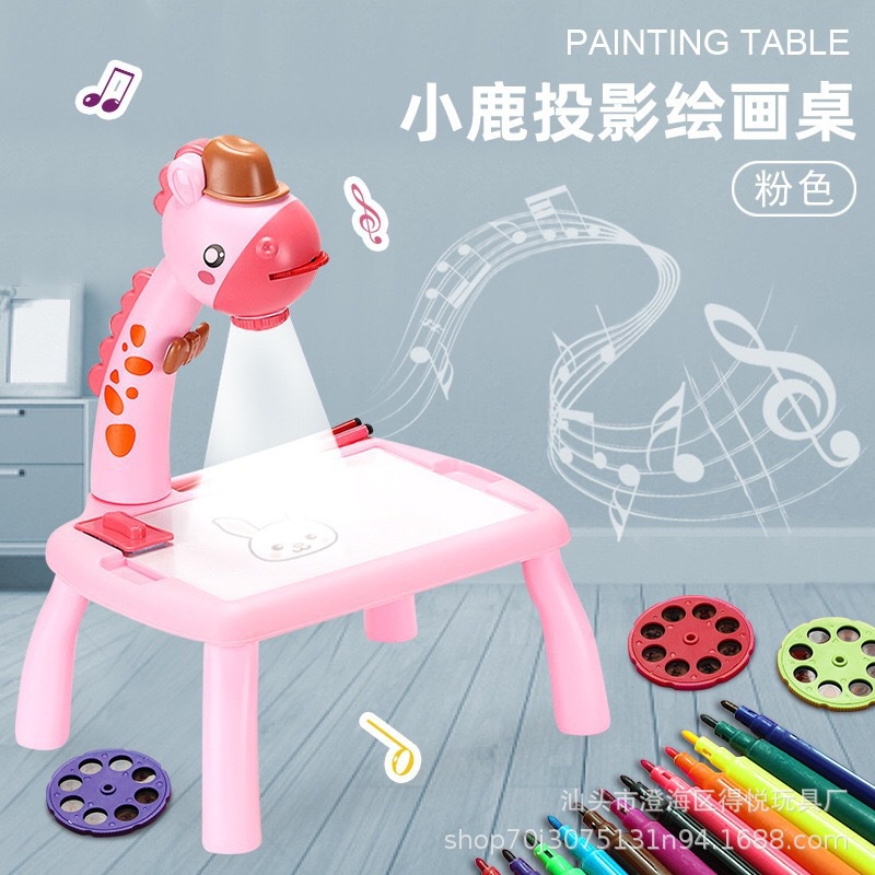 MEJA GAMBAR ANAK PROJECTOR LED KIDS DRAWING TABLE