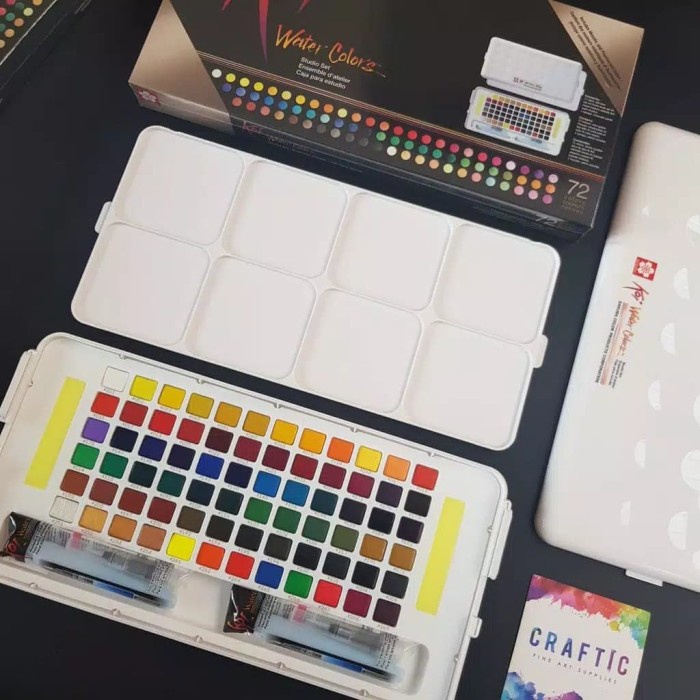 

(DISKON TERMURAH) sakura koi watercolor pocket field sketch box studio 72 colors
