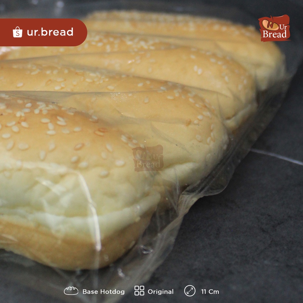 Roti Hotdog Original 11cm isi 5 | Base Hotdog (Long Burger) 11cm