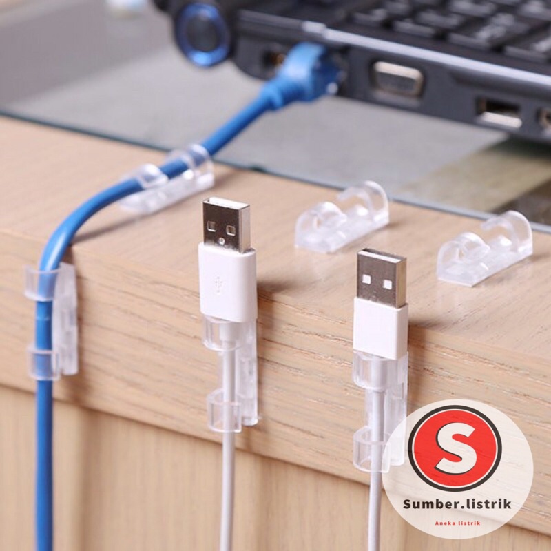 KLIP KABEL LED STRIP SELANG DAN NEON FLEX / KLIP KABEL ORGANIZER CABLE CLIP PER PACK PENGIKAT KABEL