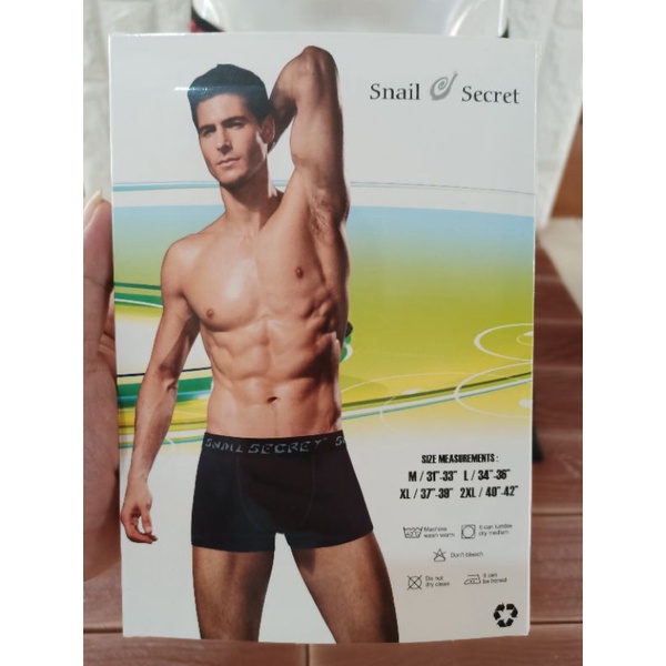 3 PCS CELANA DALAM BOXER PRIA / BOXER SNAIL SECRET PREMIUM