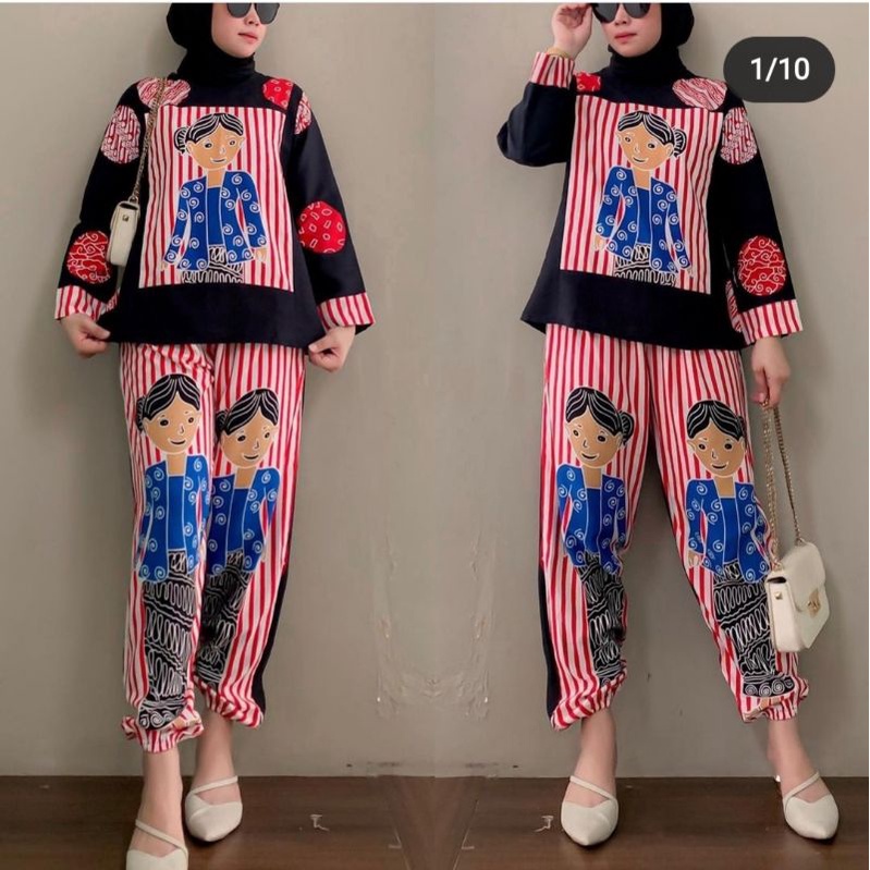 Setelan Wanita Tejo Si Mbok Salur Modern Kekinian Rayon Batik Halus