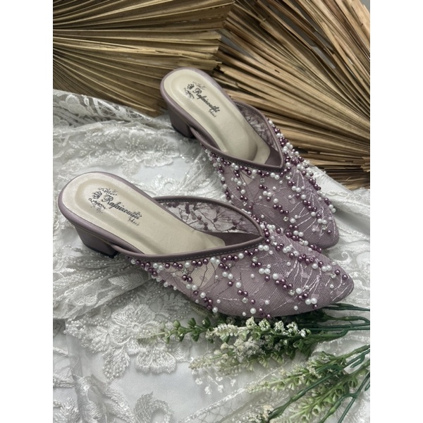 sepatu wanita wedding Yesika mauve 5cm tahu