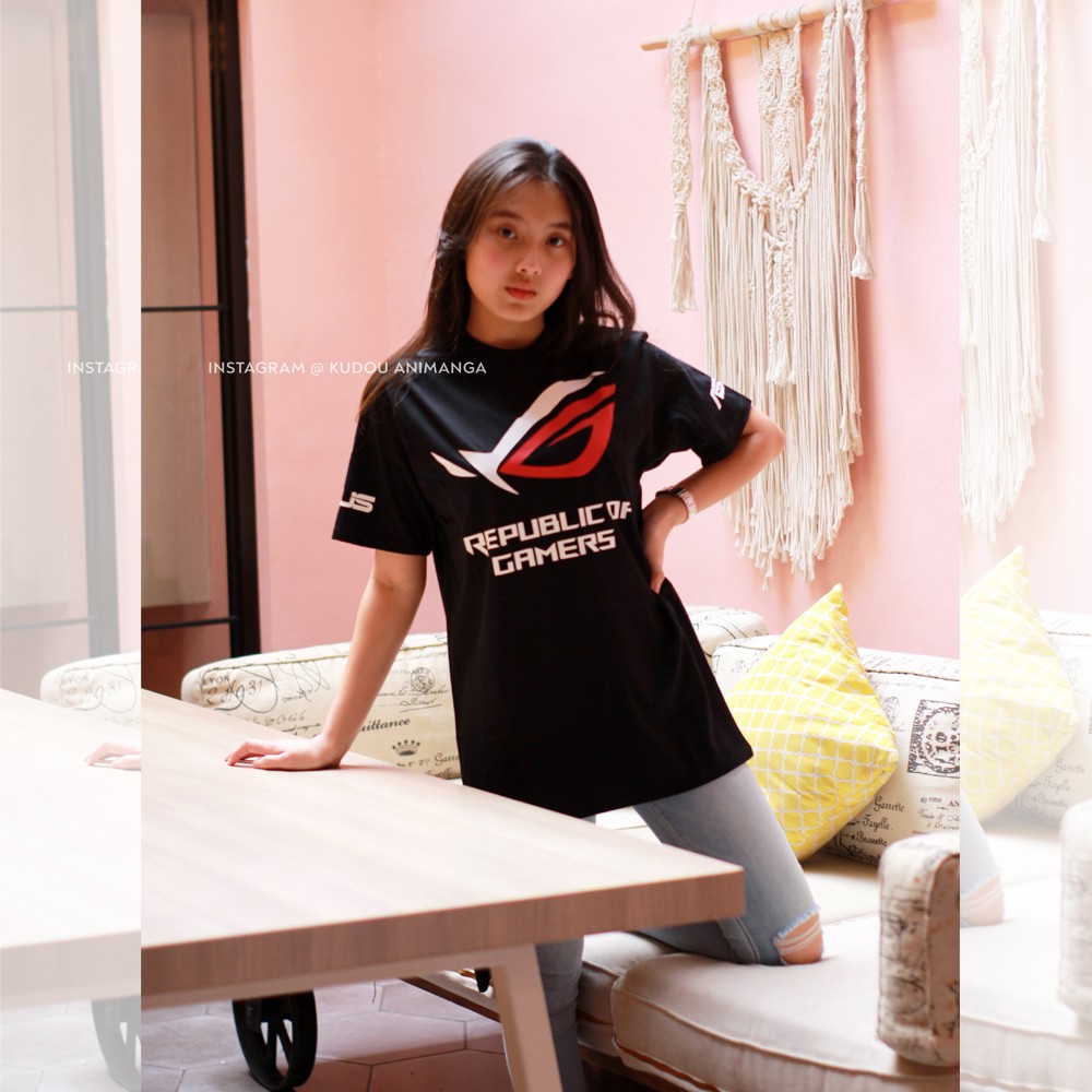 Kaos anak Gamer ASUS ROG Black Republic of Gamers Ready stock