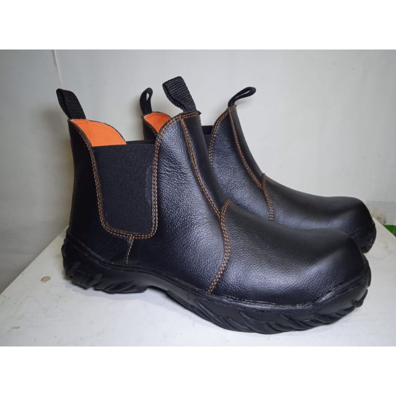 sepatu safety kulit asli model lodong