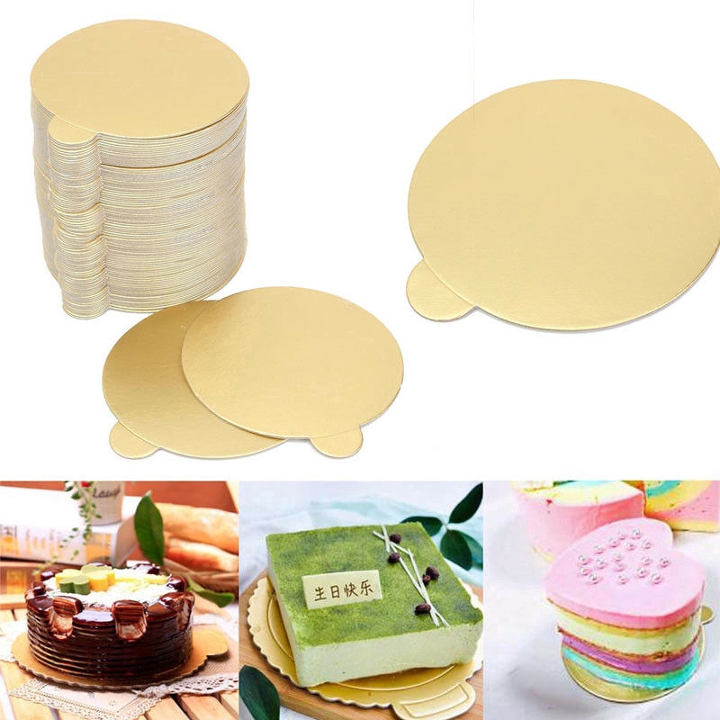 100pcs / Set Alas Kue Mousse / Cupcake Bentuk Bulat Untuk Pesta Ulang Tahun / Pernikahan